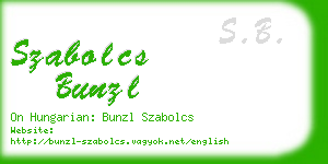 szabolcs bunzl business card